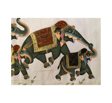Cargar imagen en el visor de la galería, Impresión hindú &quot;Elefantes&quot;
