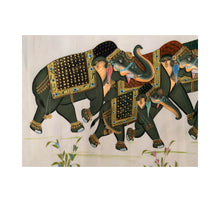 Cargar imagen en el visor de la galería, Impresión hindú &quot;Elefantes&quot;
